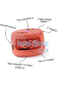 Умная колонка Yandex Станция Лайт 2 Алиса coral 6W 1.0 BT/Wi-Fi 10м