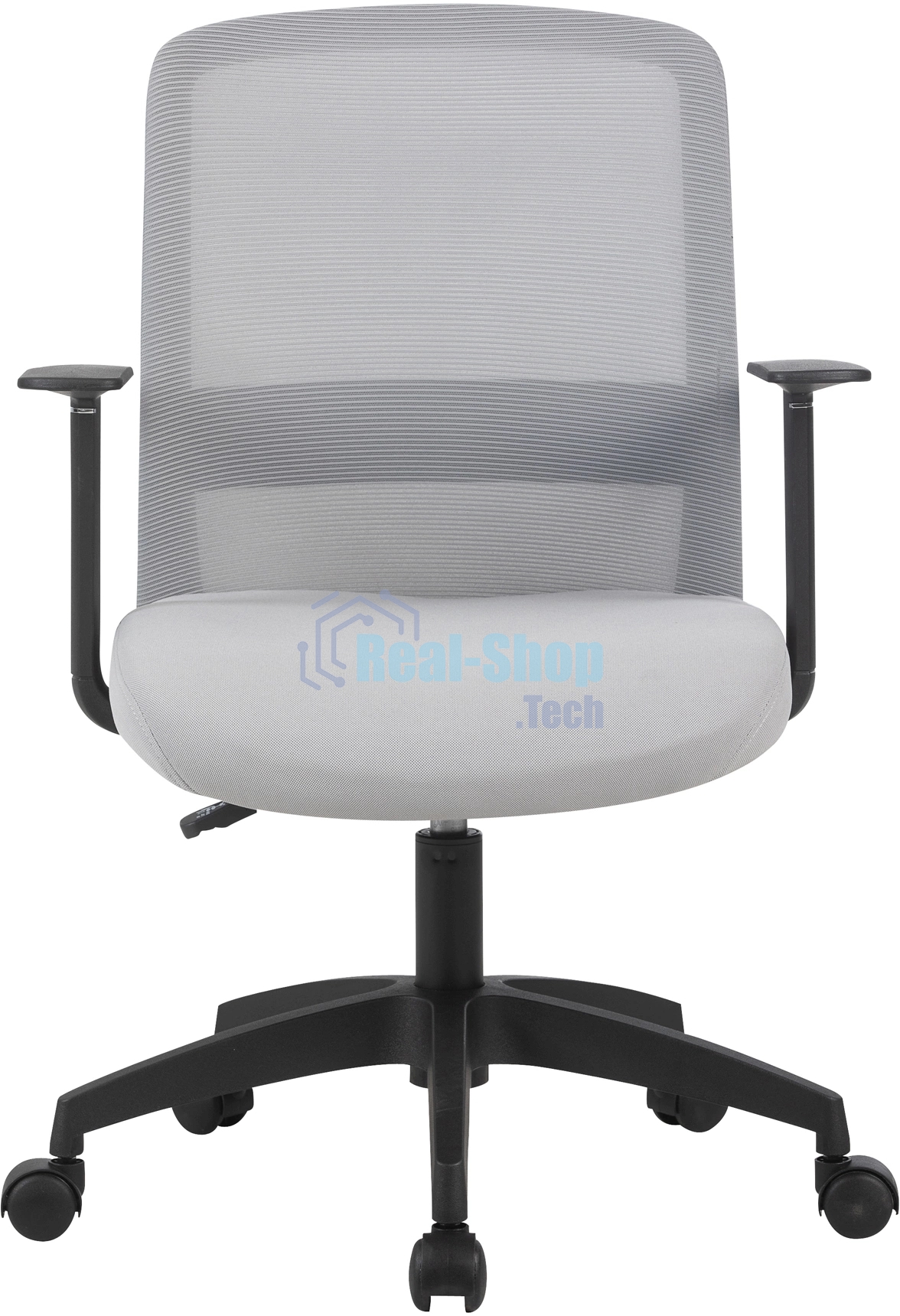 Кресло компьютерное Cactus CS-MC333-GY серый, сиденье серый, сетка/ткань, низк.спин. крестов. пластик, пластик черный