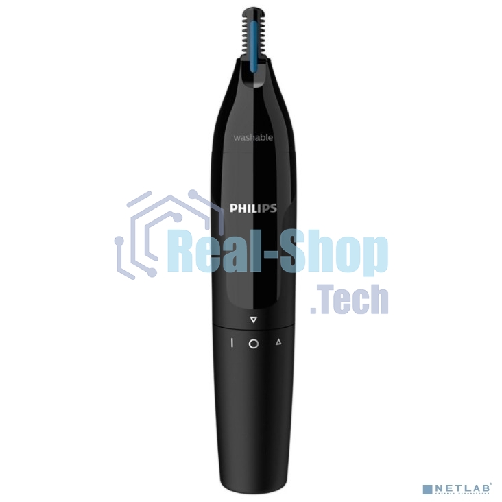 Триммер для носа и ушей Philips, черный, пластик, батарейка АА в комплекте