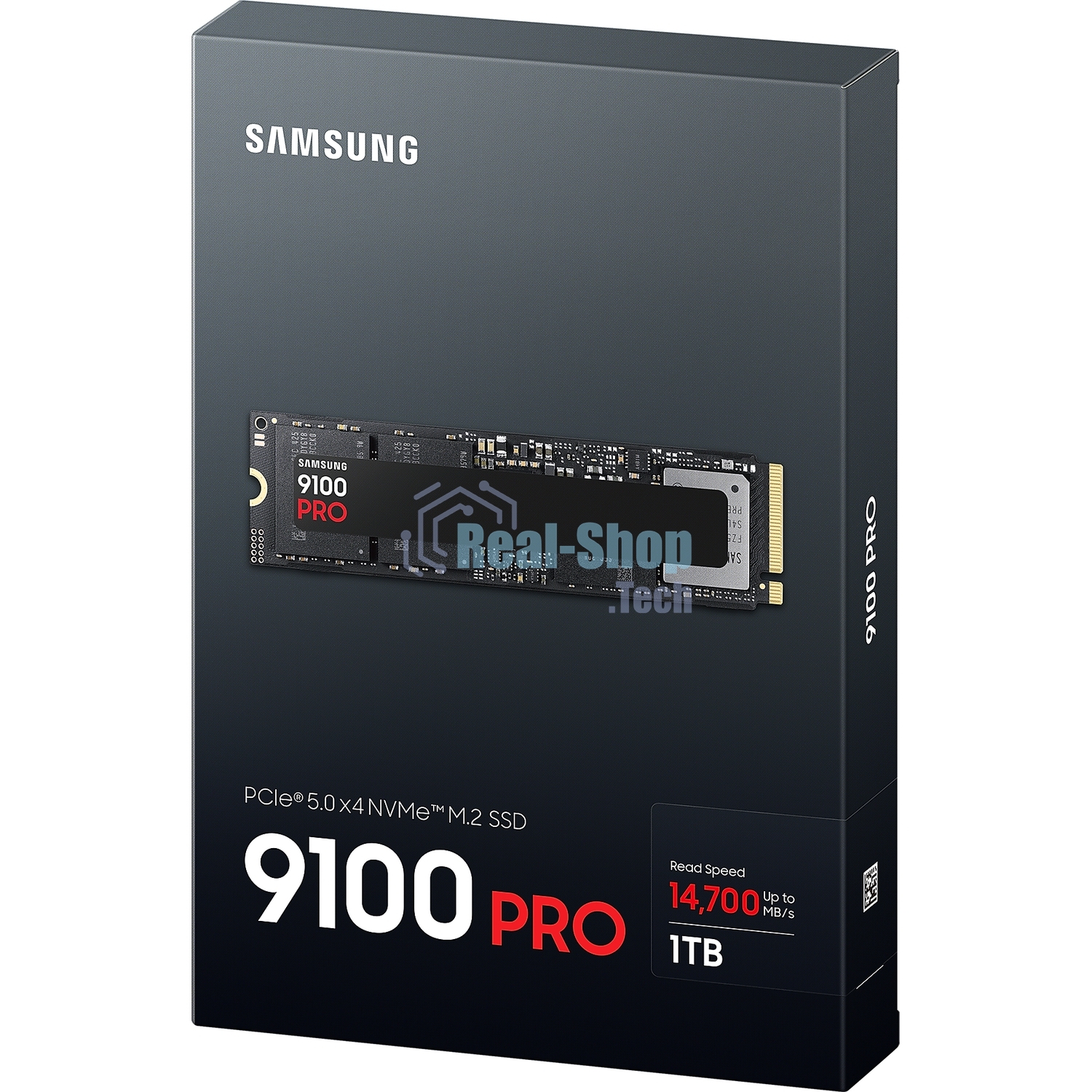 Накопитель SSD 1Tb Samsung 9100 PRO, M.2, PCI-E 5.0 x4, TLC 3D NAND [R/W - 14800/13400 Mb/s]