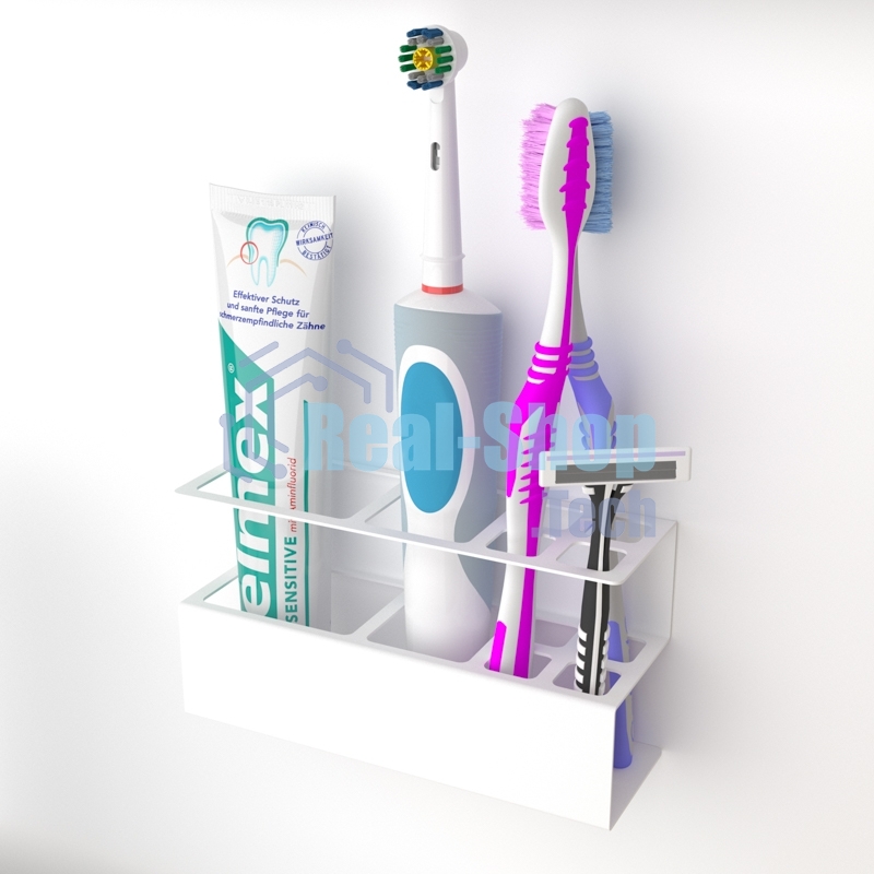 Держатель Rexant для хранения зубных щеток и аксессуаров для ванны, белый