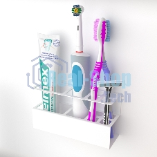 Держатель Rexant для хранения зубных щеток и аксессуаров для ванны, белый