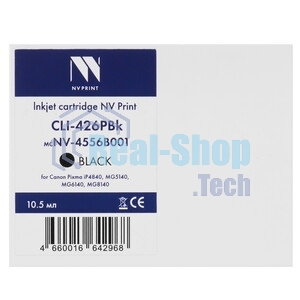 Картридж струйный NVPrint CLI-426PBk (NV-4556B001) Black для Canon Pixma iP4840, MG5140, MG6140, MG8140 (10.5 мл) совместимый
