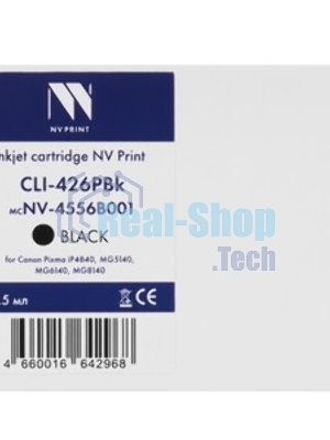 Картридж струйный NVPrint CLI-426PBk (NV-4556B001) Black для Canon Pixma iP4840, MG5140, MG6140, MG8140 (10.5 мл) совместимый
