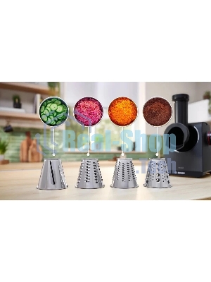 Мясорубка электрическая Bosch MFWS440B черный, 1900 Вт, 2.5 кг/мин, реверс, защита от перегрузки, насадки - 7