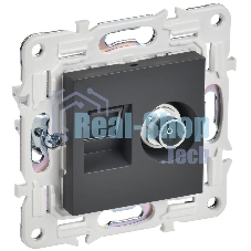 SKANDY Розетка двойная TV+RJ45 кат.6E SK-A15T титан | SK-AK20-2-K48 | IEK