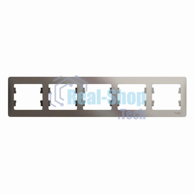 Рамка 5-м Glossa горизонт. платина SchE GSL001205