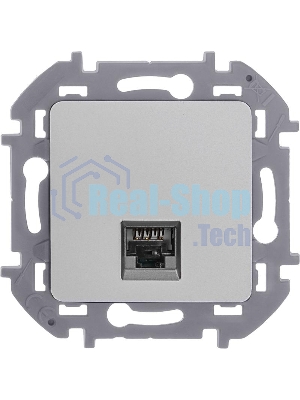 Информационная розетка RJ 45 - категория 5e - UTP - INSPIRIA - алюминий