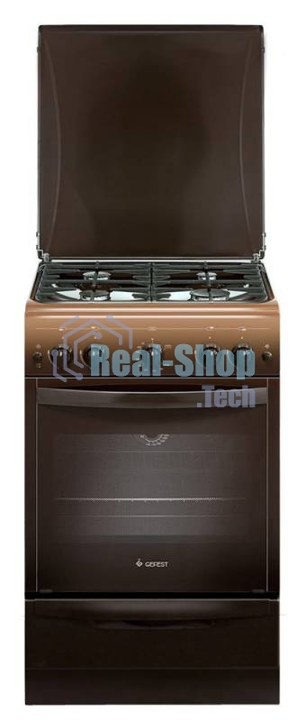 Плита газовая Gefest ПГ 5100-02 0010 коричневый, конфорок 4 шт, духовка 52 л, 50 см x 85 см x 58.5 см
