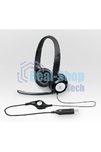 Гарнитура проводная Logitech Headset Logitech H390 USB черный