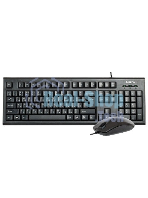 Комплект клавиатура+мышь A4Tech KR-8520D проводной, USB, 1200 DPI, чёрный