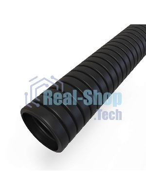 Труба гофрированная Rexant ПНД d40 мм с протяжкой черный (уп. 15 м)