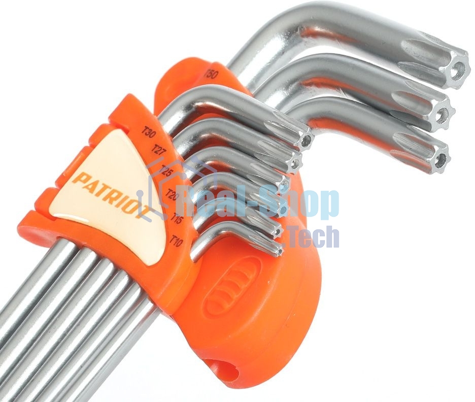 Набор ключей PATRIOT SKТ-9EL, TORX, экстра длинные, T10-T50, CRV, 9 шт