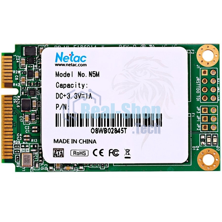 Накопитель SSD Netac N5M, 256Gb, mSATA, R/W 560/520