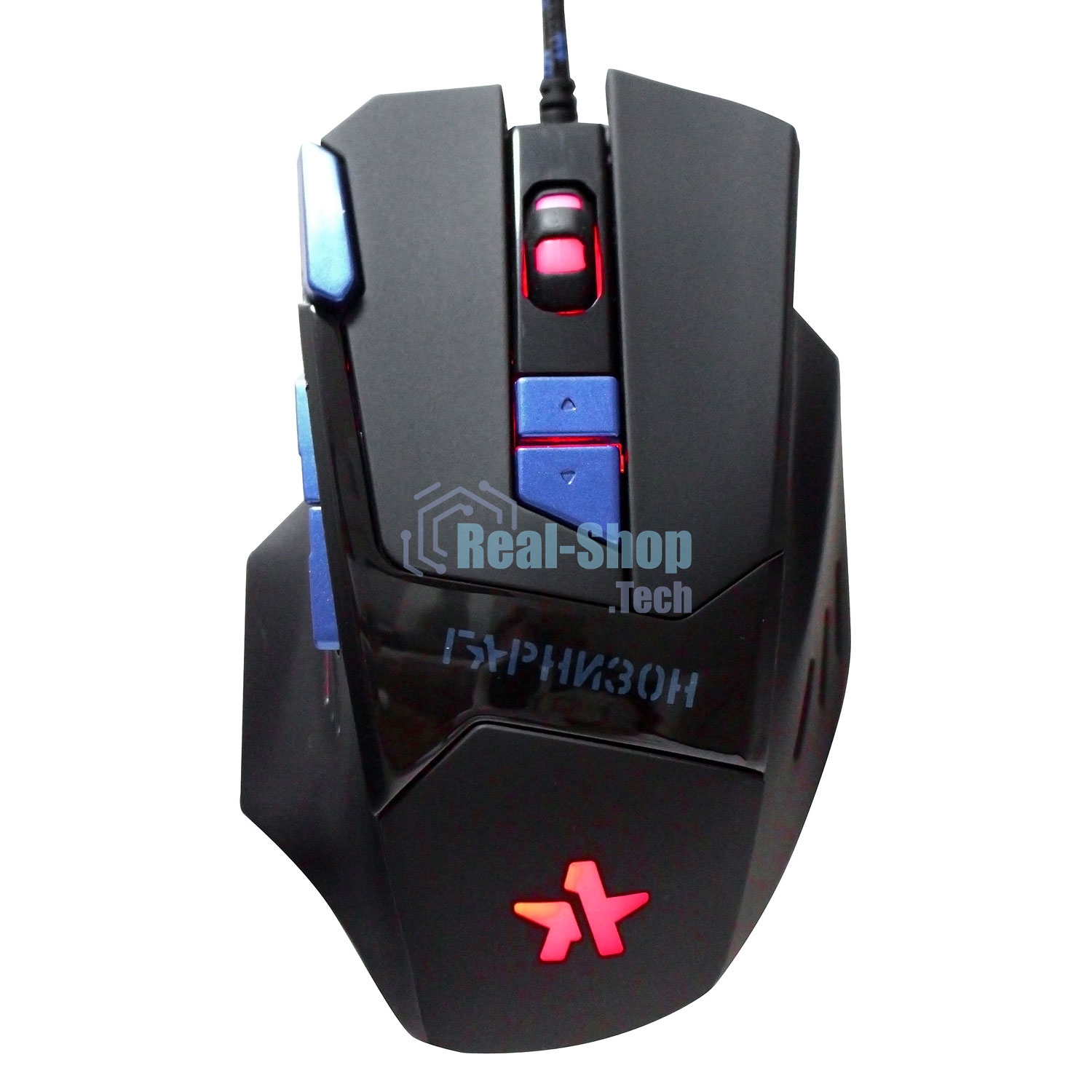 Мышь проводная Гарнизон GM-770G черный, 2400 dpi, USB, кнопки - 8