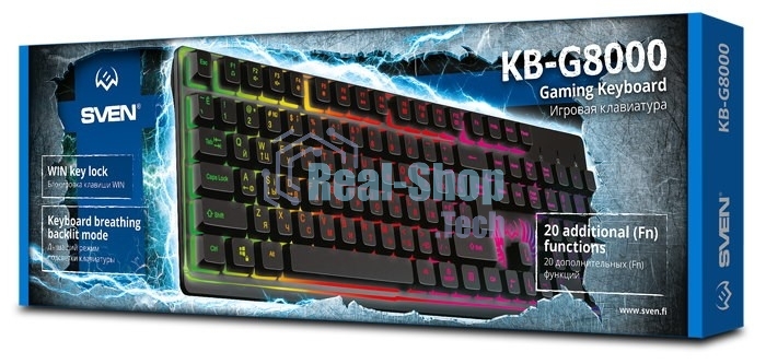 Клавиатура проводная SVEN KB-G8000 USB черный