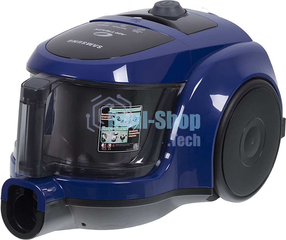 Пылесос Samsung VCC4520S36 синий/черный, 350/1600 Вт, уборка сухая, пылесборник контейнер 1.3 л