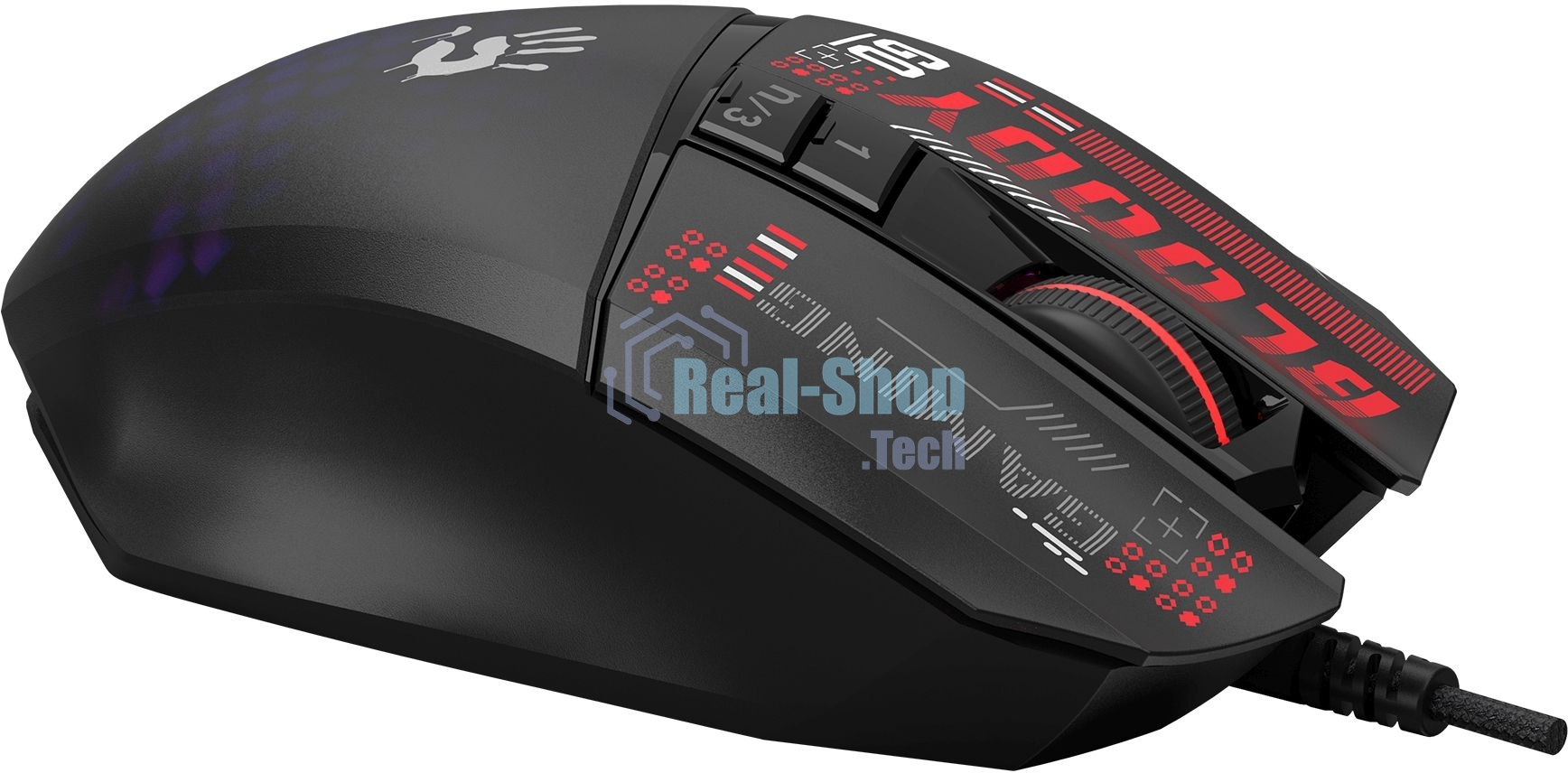 Мышь проводная A4Tech Bloody W60 Max Mini черный, 12000 dpi, USB, кнопки - 9