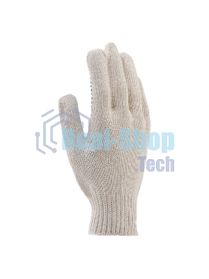 Перчатки трикотажные Сибртех, с ПВХ точкой, 7 класс