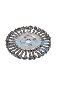 Щетка для УШМ Сибртех 175 мм, посадка 22,2 мм, Плоская, крученая проволока 0,5 мм