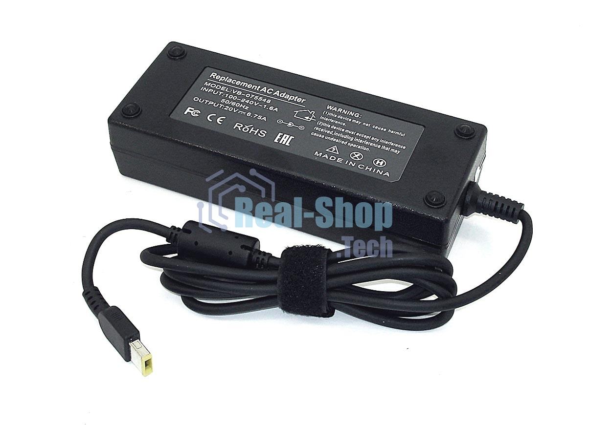 Блок питания (сетевой адаптер) для ноутбуков Lenovo 20V 6.75A 135W rectangle OEM