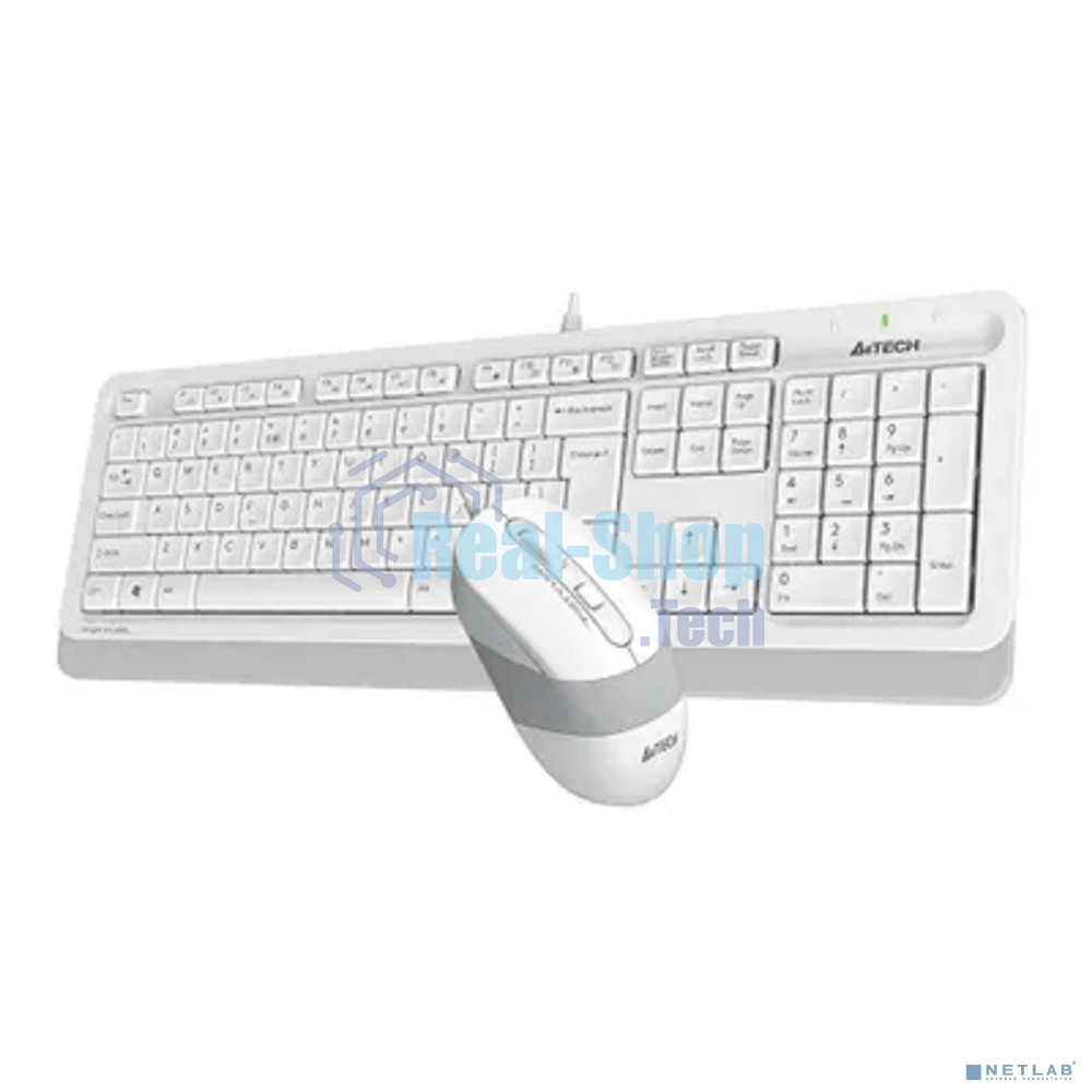Комплект клавиатура + мышь A4Tech Fstyler F1010 клав:белый/серый мышь:белый/серый USB Multimedia