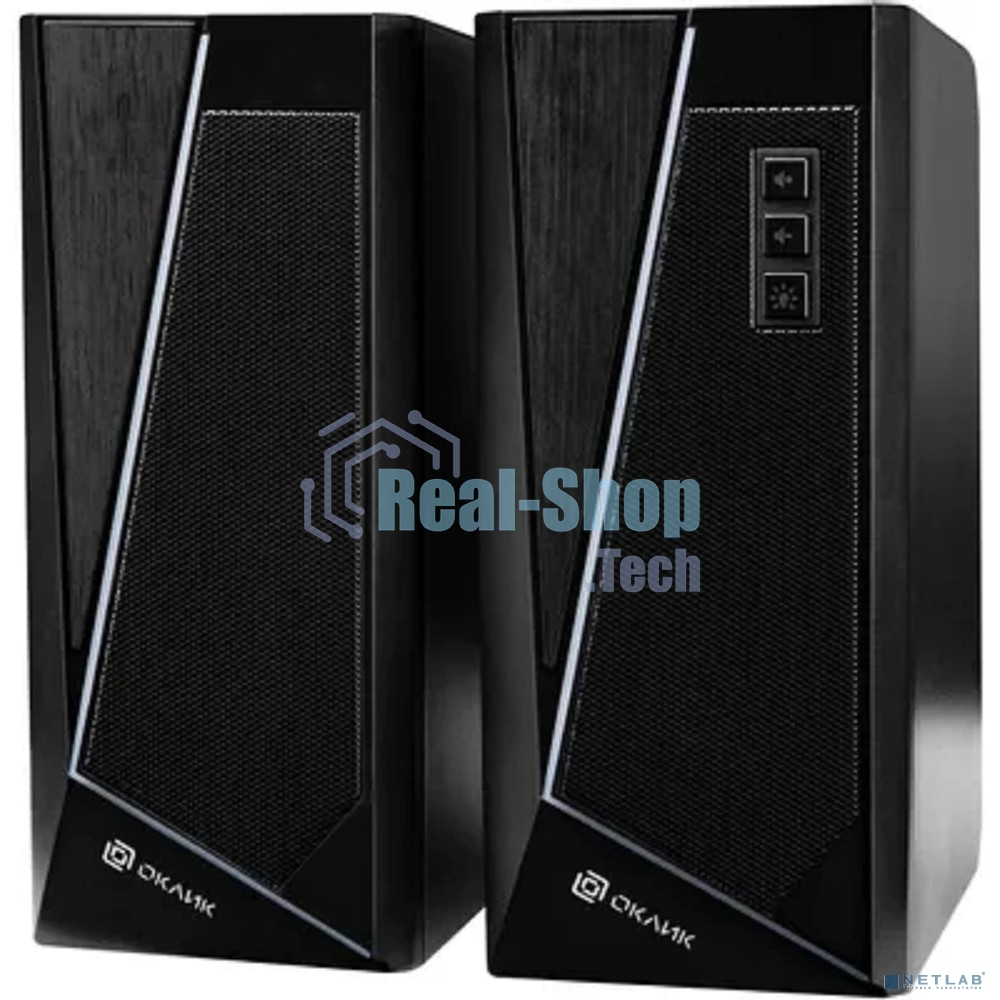 Акустическая система Oklick OK-125 2.0 черный 12Вт