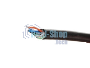 Кабель витая пара Rexant U/UTP cat.5e 4х2х24AWG solid CU PE Outdoor трос черный (м)