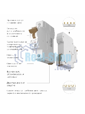 Автоматический выключатель Werkel 1P 25 A C 4,5 kА W901P254