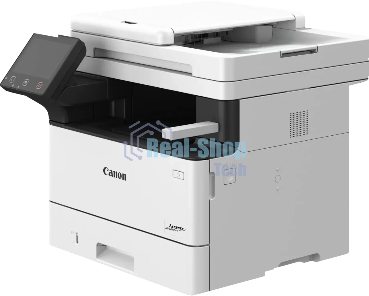 МФУ лазерное Canon I-SENSYS MF463dw II, (7188C008), (A4, 40ppm, 1200dpi print, 600dpi scan, 1200MHz, 1Gb, Duplex, DADF50, 250sheets+100universal tray, PostScript USB, RJ-45, Wi- Fi) (Cart. 070/070H)