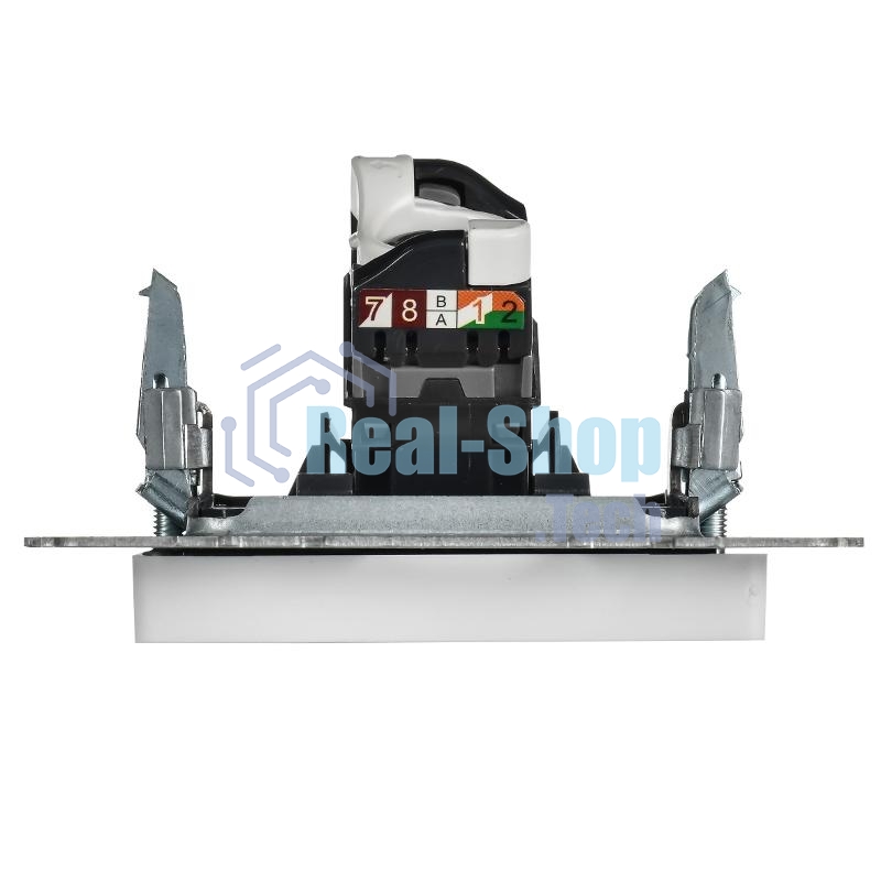 Розетка компьютерная IEK BR-K10-2-K91 СП BRITE РК11-БрАБ RJ45 кат.6 механизм арктич. бел.