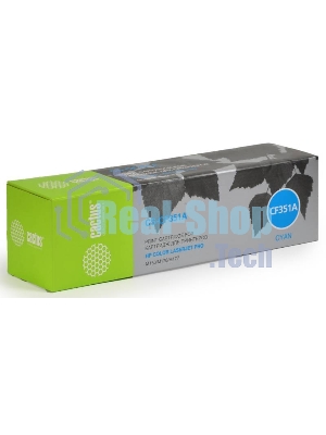 Картридж лазерный Cactus CS-CF351A голубой (1000 стр.) для HP M176/M177