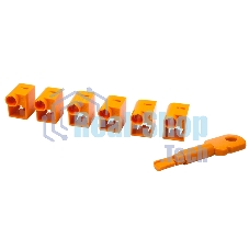 Комплект блокираторов коннектора RJ-45 (6 шт.) + ключ, оранжевый