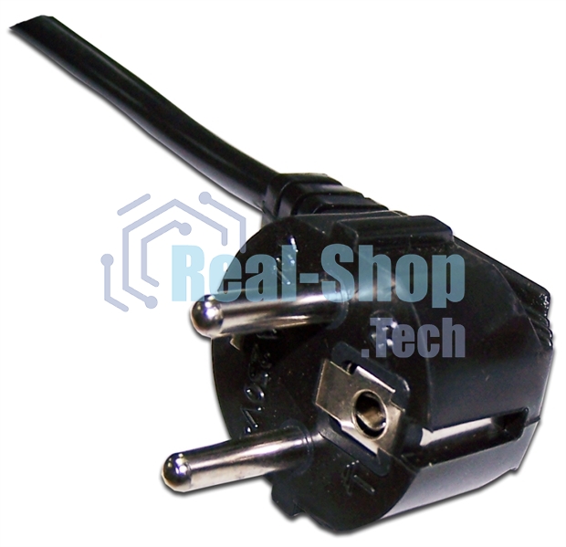 Шнур питания Lanmaster C19-Schuko угловая, 3х1.5, 220В, 16А, черный, 2 метра