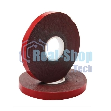 Скотч двухсторонний Rexant 9 ммх5 м красн. на сер. основе