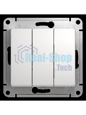 Механизм выключателя 3-кл. СП Glossa 10А IP20 10AX бел. SchE GSL000131