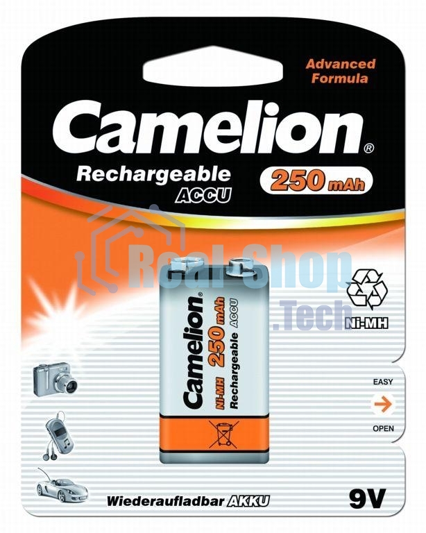 Аккумулятор Camelion 9V-250 mAh Ni-Mh BL-1 аккум-р,9В 5014