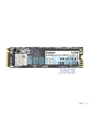 Накопитель SSD ExeGate NextPro+ KC2000TP512, 512Gb, M.2 2280, PCIe 3.0 x4, NVMe, R/W 1600/1200