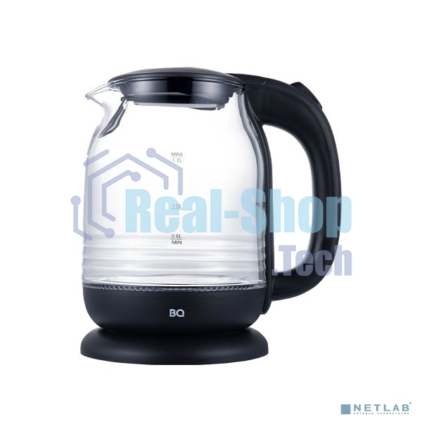 Чайник электрический BQ KT1833G черный/стальной, мощность 2200Вт, максимальный объем 1.7л