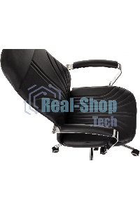 Кресло руководителя Бюрократ CH-610SL-Lux черный. эко.кожа. крестов. металл хром