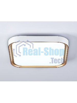 Потолочный светодиодный светильник Ambrella light FZ1259 WH/GD белый/золото 27W 5000K 350*350*60 (Без ПДУ)