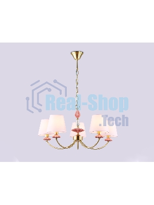 Люстра Ambrella light LH75024/5 GD/PI золото/розовый E14/5 max 40W D700*780