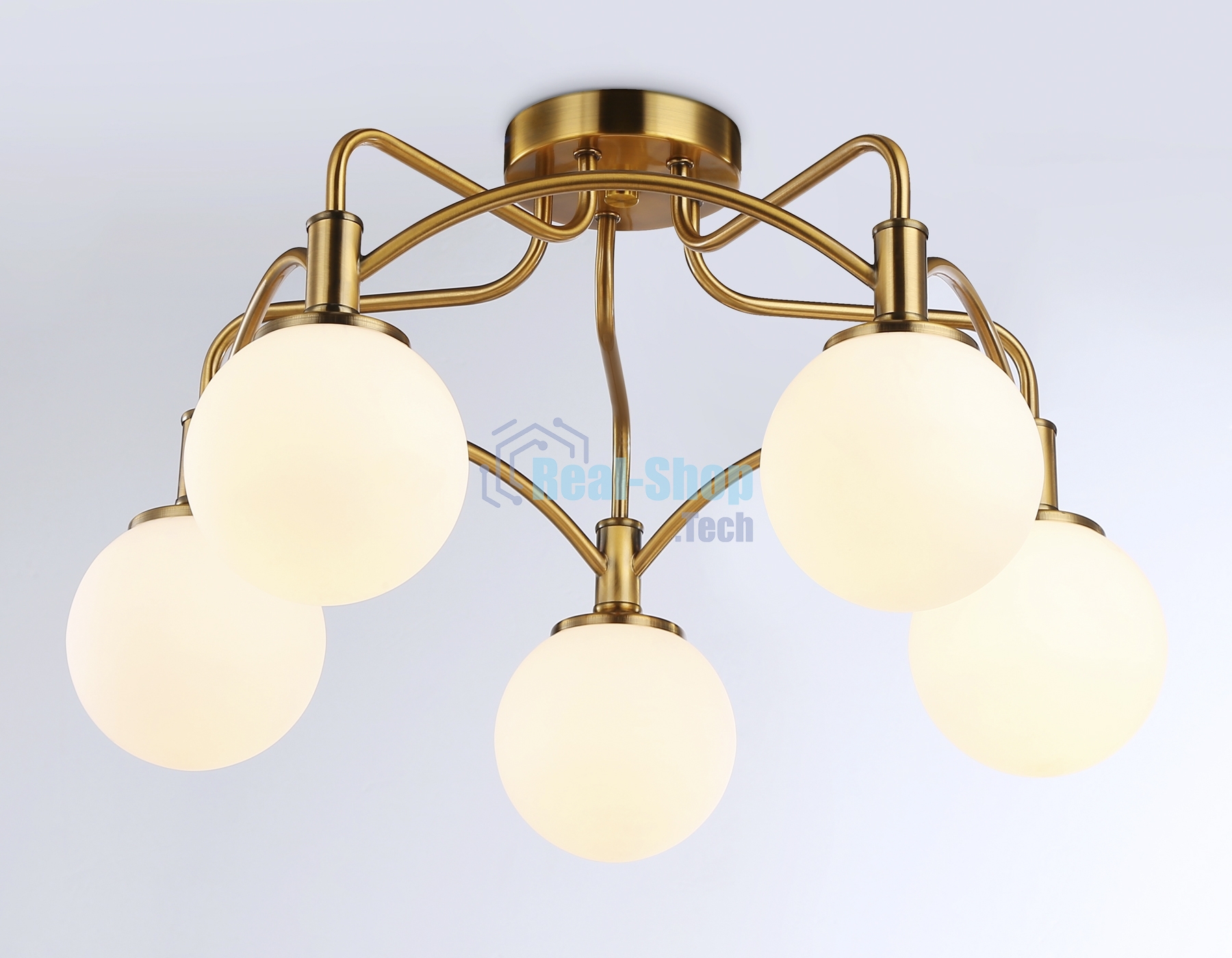 Светильник Ambrella light TR3212/5 GD/FR золото/белый матовый E27*5 max 40W D560*302