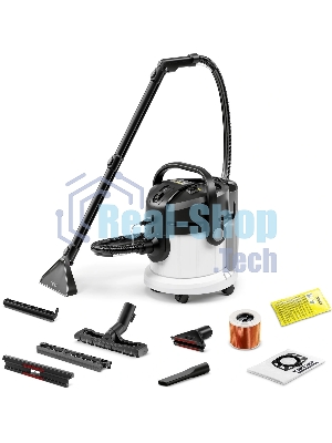 Пылесос моющий Karcher SE 4 *EU белый/черный, 1000 Вт, уборка влажная/сухая, пылесборник контейнер/мешок, 4 л