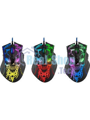 Мышь проводная Defender Bulletstorm GM-928 черный, 7200 dpi, USB, кнопки - 7