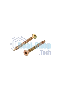 Саморез универсальный Kranz 3х35, желтый цинк, упаковка поставщика (16 000 шт.)