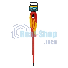 Отвертка Gross 12945 диэлектрическая sl8х150мм crmo до 1000в двухкомпонентная рукоятка