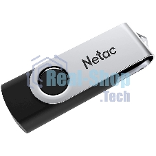 Флешка USB Netac U505, 4Gb, USB 2.0, черный/серебристый, NT03U505N-004G-20BK