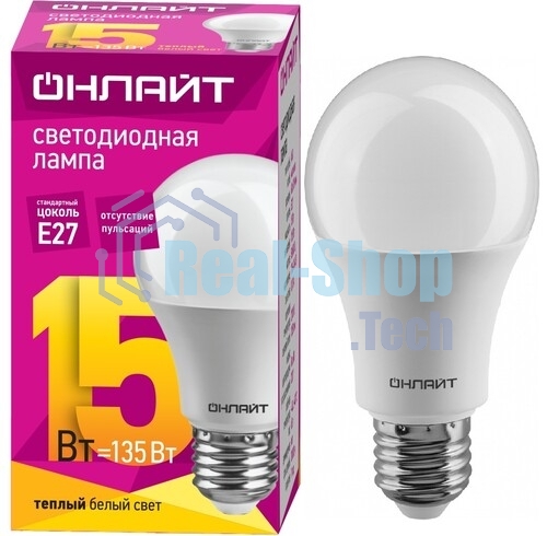 Лампа светодиодная ОНЛАЙТ 80874 OLL-F-A60-09-230-2.7K-E27