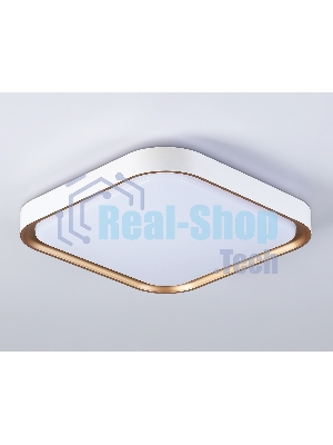 Потолочный светодиодный светильник Ambrella light FZ1259 WH/GD белый/золото 27W 5000K 350*350*60 (Без ПДУ)